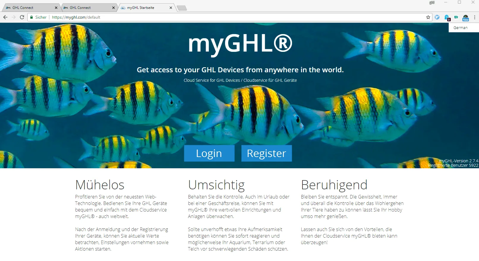myGHL_Startpage