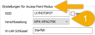 LX7 WiFi setup hotspot 5