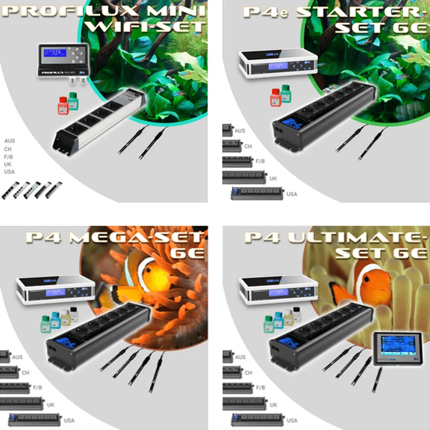 ProfiLux Controller Sets provide a comprehensive and convenient solution for aquarium management, offering perfectly matched components for an efficient start. These sets deliver a cost-effective option with up to 20% savings compared to individual purchases, ensuring seamless integration and optimal performance for maintaining aquatic environments.