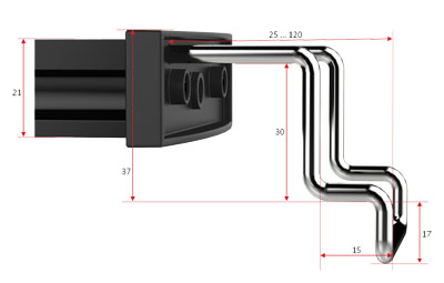 MitrasLightbar 2 mounting bracket dimensions