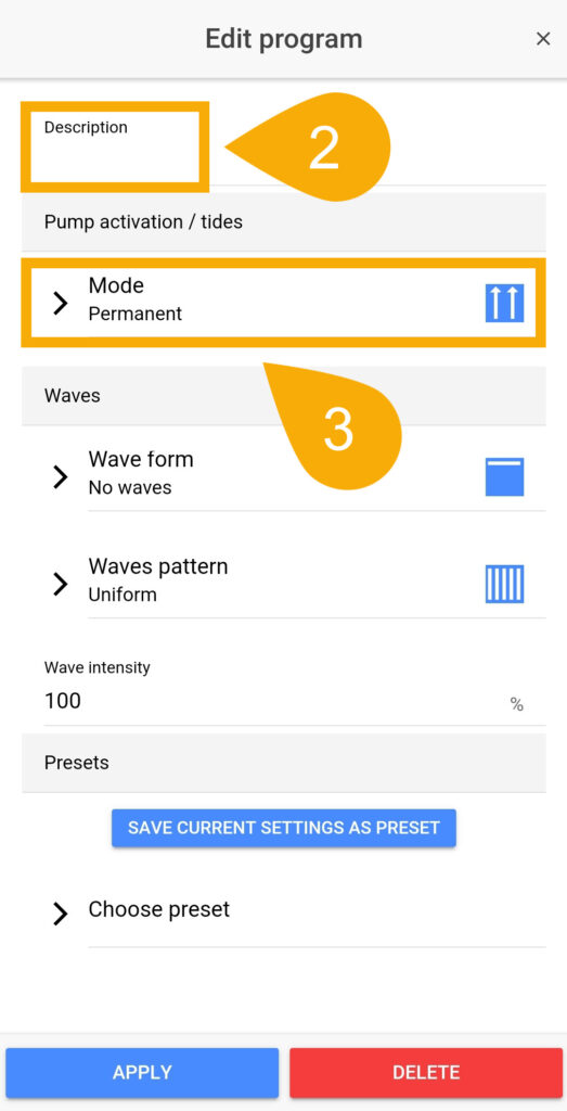 Setup pump group basic settings 2
