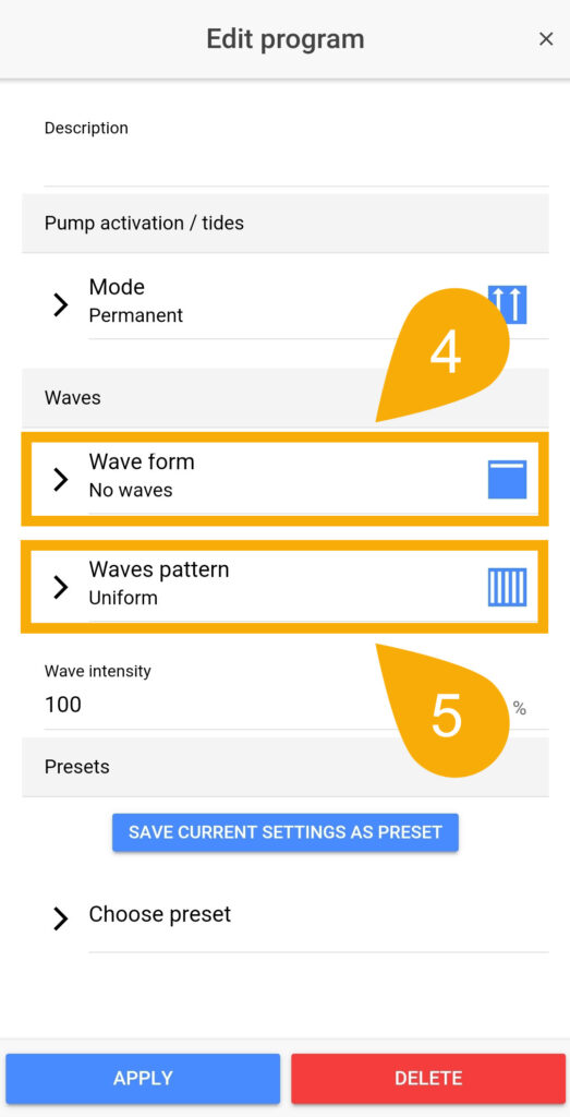 Setup pump group basic settings 2.1