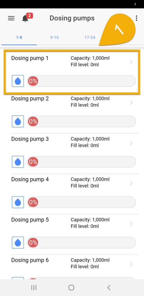 Dosing pump setup 1