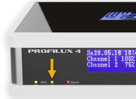 P4 WiFi light ON