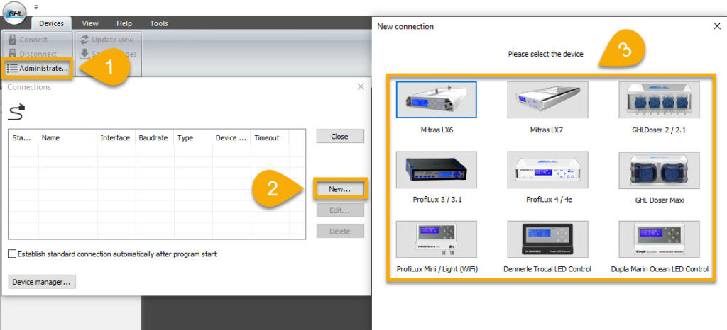 Create dedicated USB connection 1