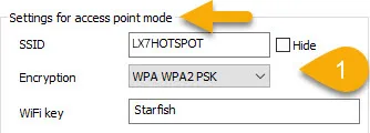 LX7 WiFi setup hotspot 5