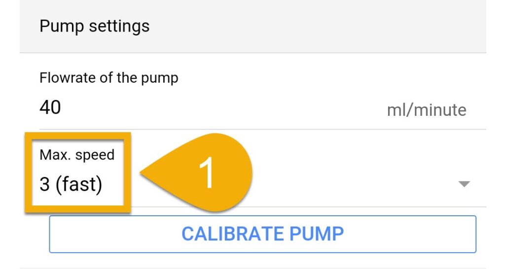 Setup pump settings 4 - wat samp calib
