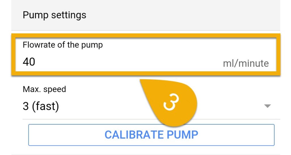 Setup pump settings 6 - wat samp calib