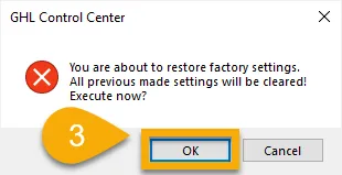 Restore factory settings 2