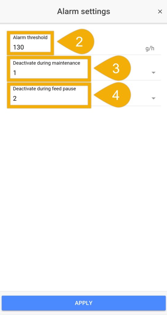 Flow sensor 7 (Alarm)