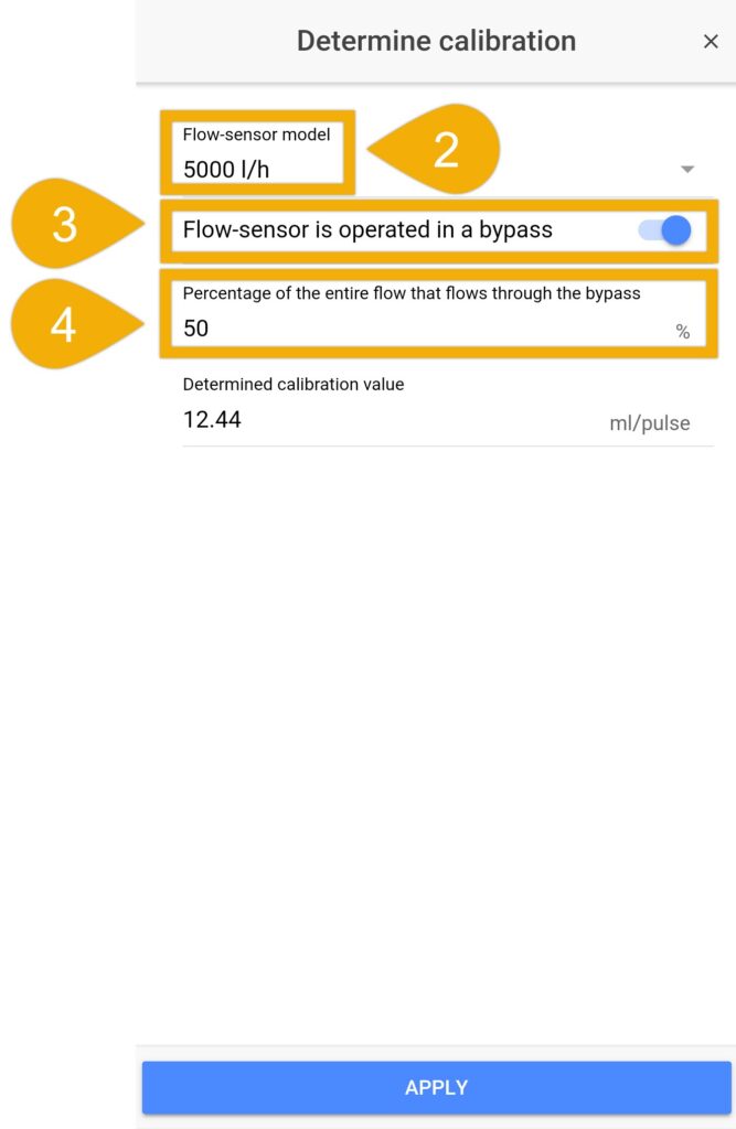 Flow sensor calibration 1