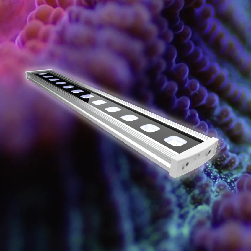 Die Mitras Lightbar 3 von GHL ist eine moderne Beleuchtungslösung für Aquarien, die Präzision und Effizienz vereint. Über die GHL Connect App steuerbar, bietet sie sieben Beleuchtungskanäle und ein vollumfängliches Spektrum – ideal auch für digitale Fotografie. Die wasserdichte Lightbar mit integrierten RGB-LEDs ermöglicht natürliche Lichtstimmungen und lässt sich flexibel an verschiedene Aquarientypen anpassen.